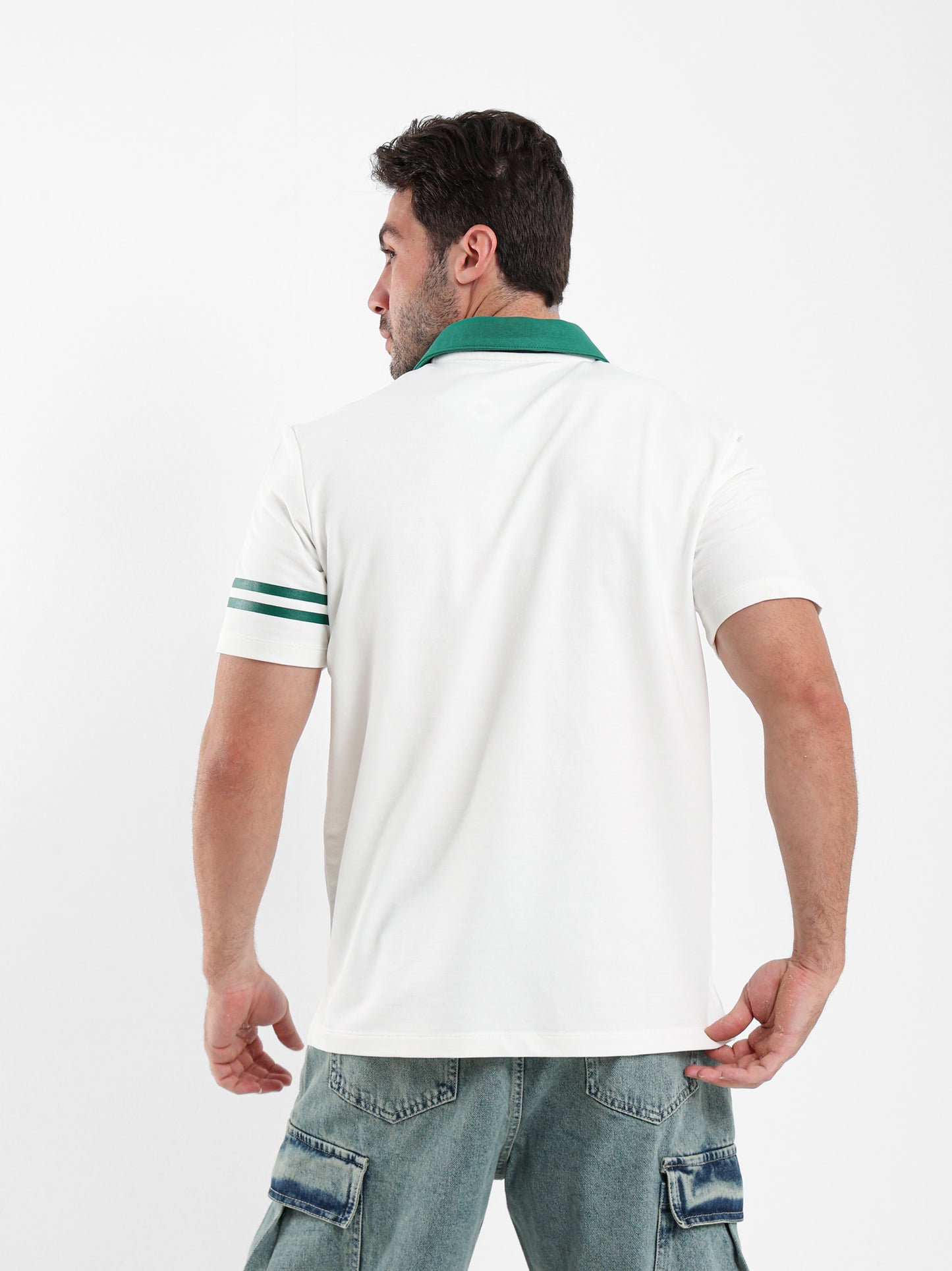 Contrasting Color Polo Shirt