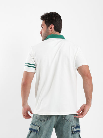 Contrasting Color Polo Shirt