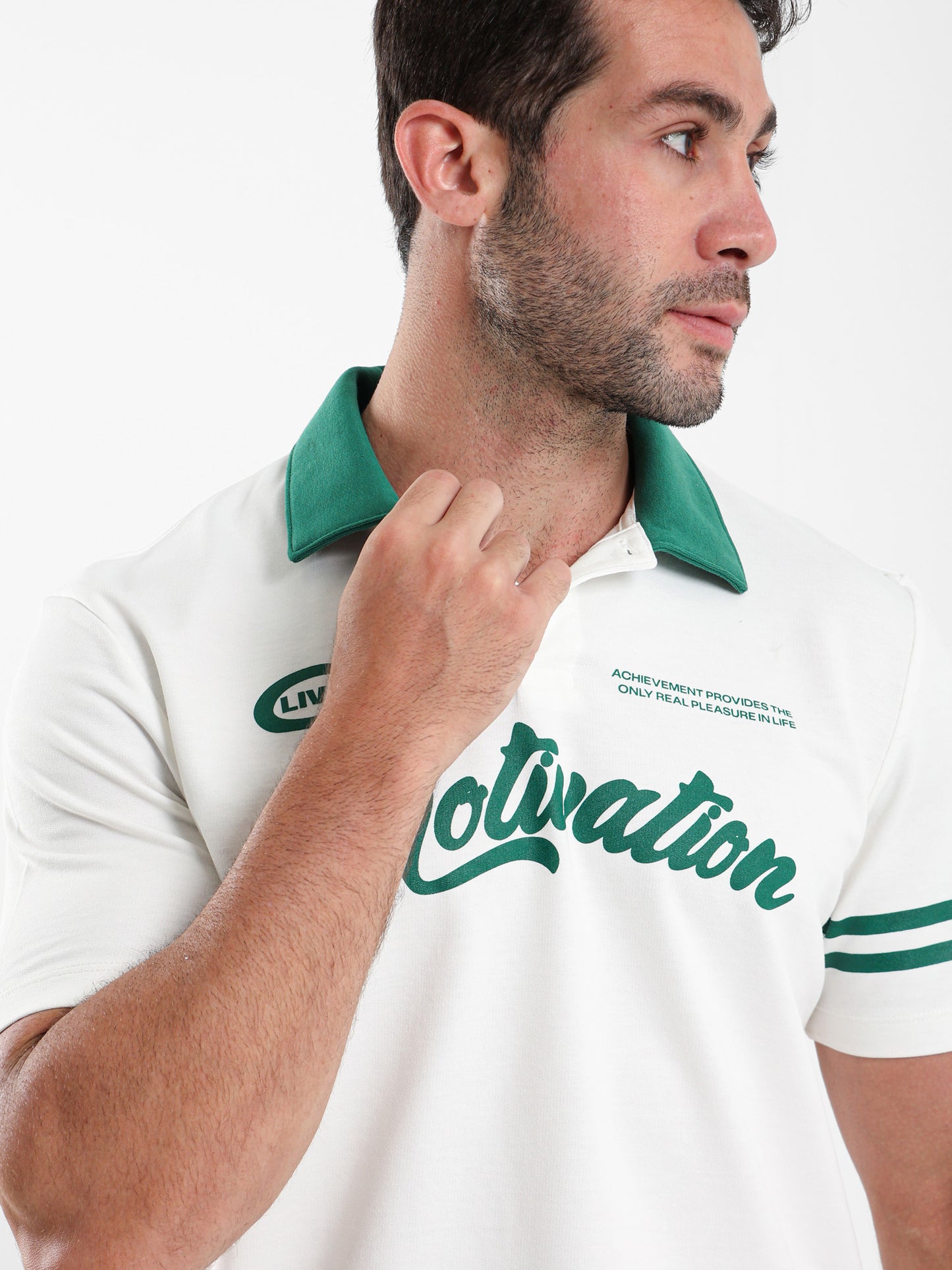 Contrasting Color Polo Shirt