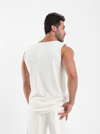 Ribbed Sleeveless T-Shirt