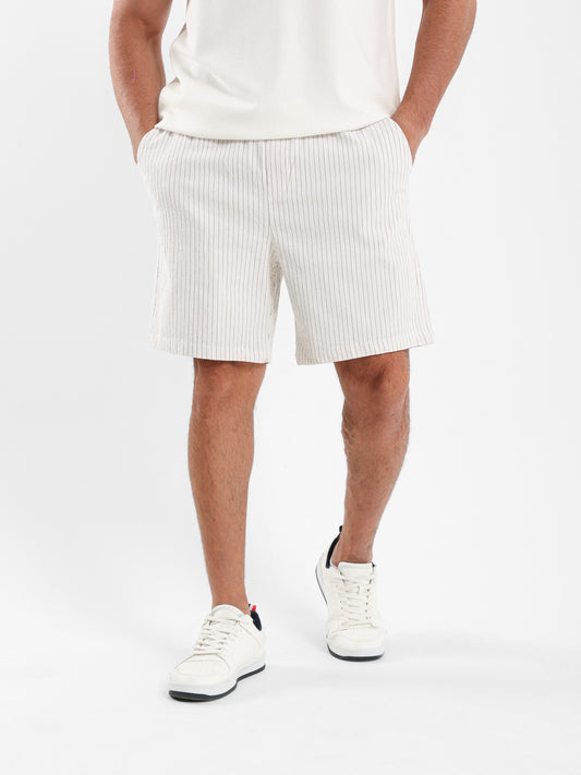 Striped Relaxed Fit Shorts