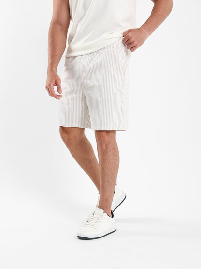 Striped Relaxed Fit Shorts