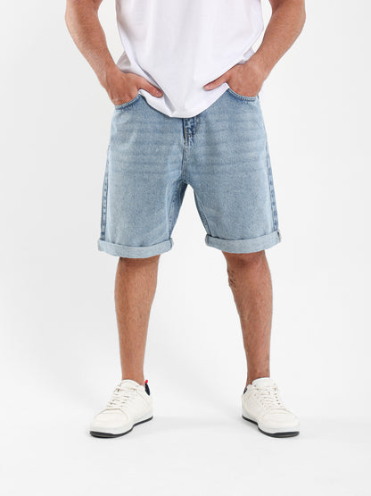 Regular Fit Denim Shorts