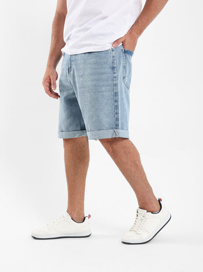 Regular Fit Denim Shorts