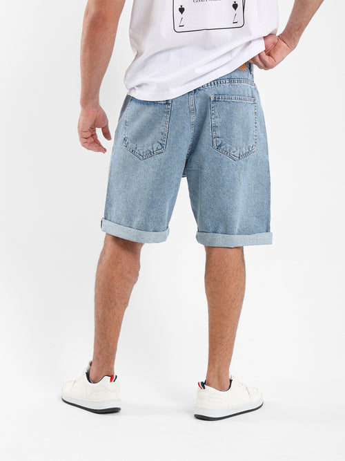 Regular Fit Denim Shorts