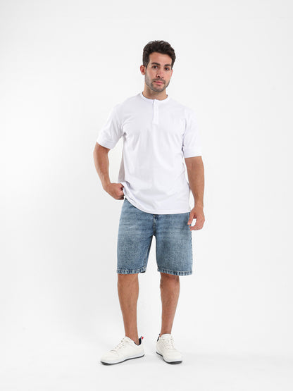 Grandad Collar Polo Shirt