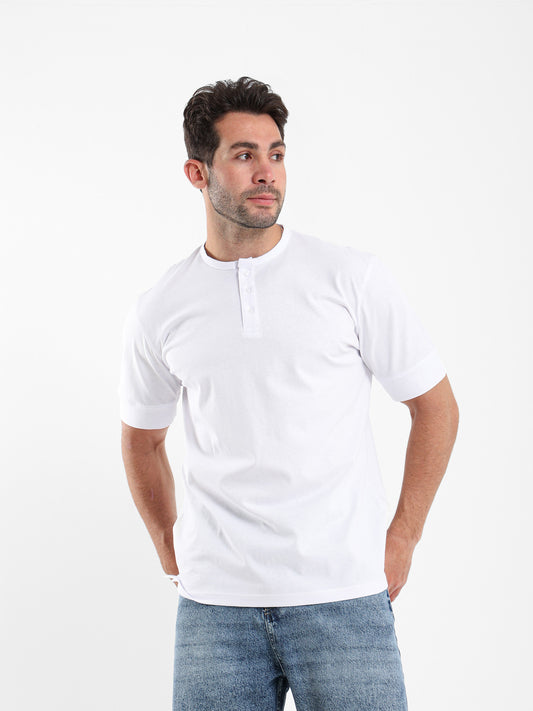 Grandad Collar Polo Shirt