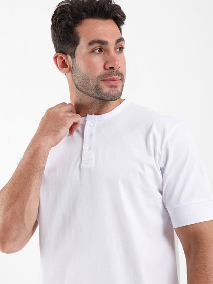 Grandad Collar Polo Shirt