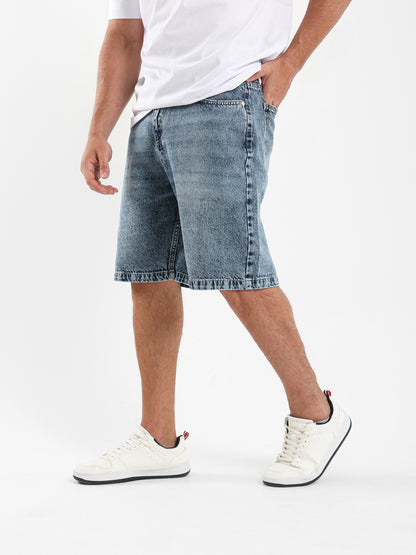 Regular Fit Denim Shorts
