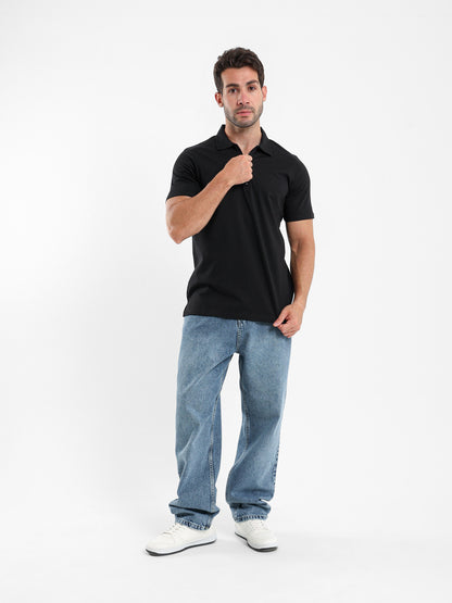 Polo Shirt with Zipper