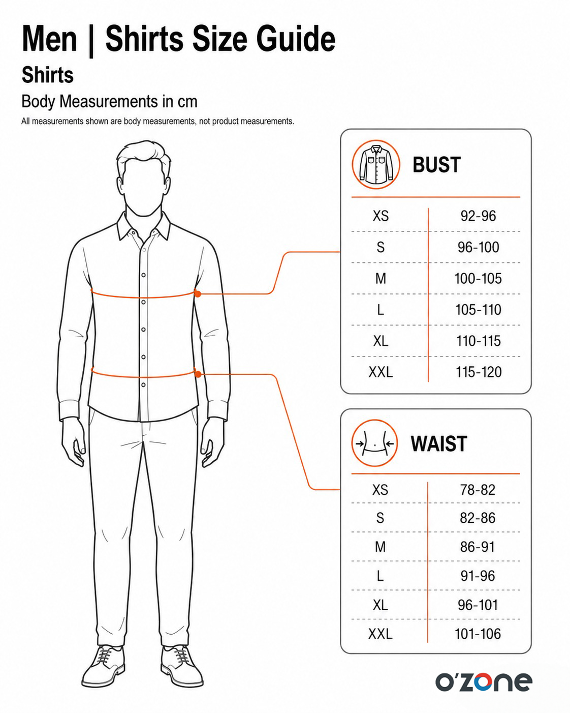 Men | Shirts Size Guide