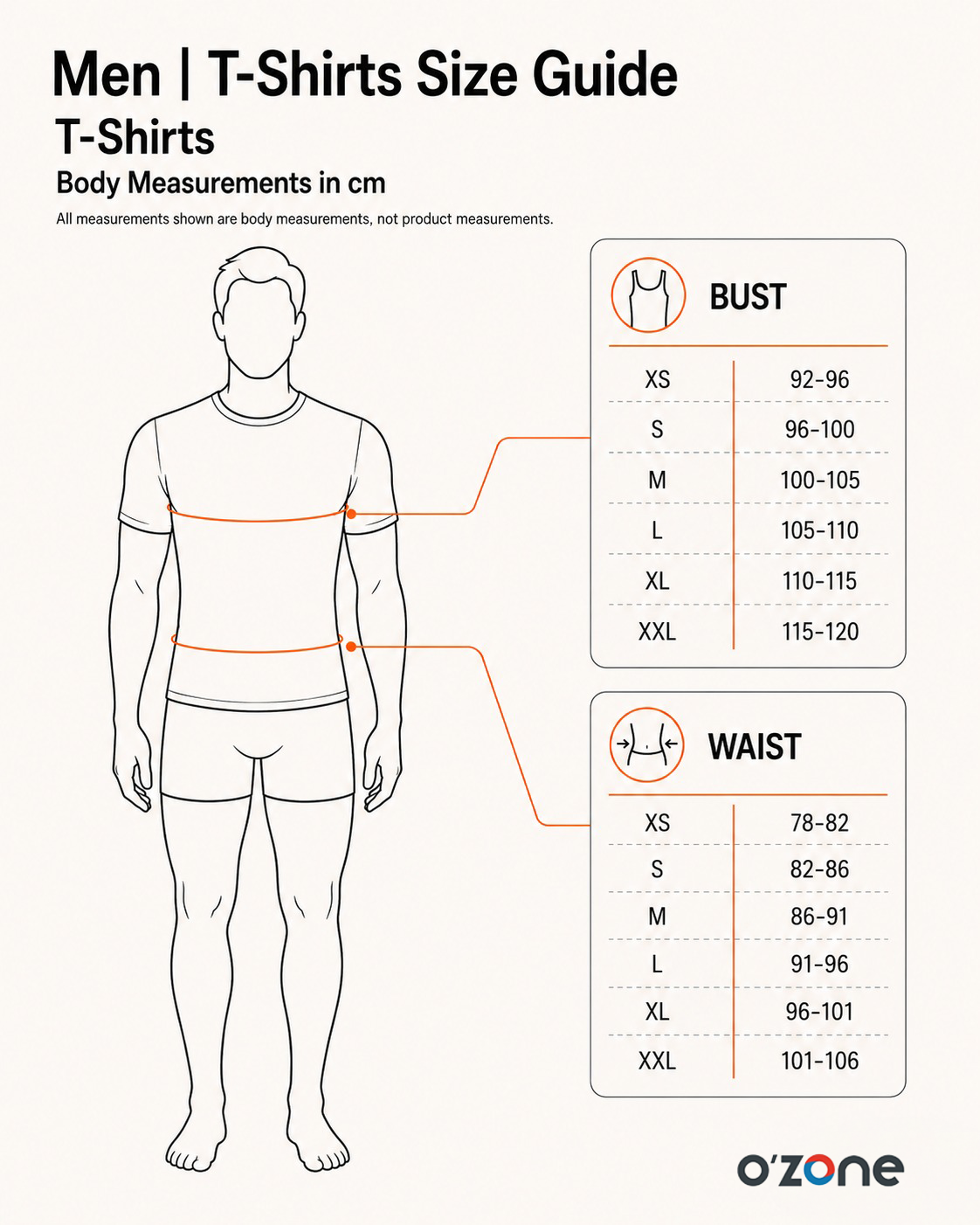 Men | T-Shirts Size Guide