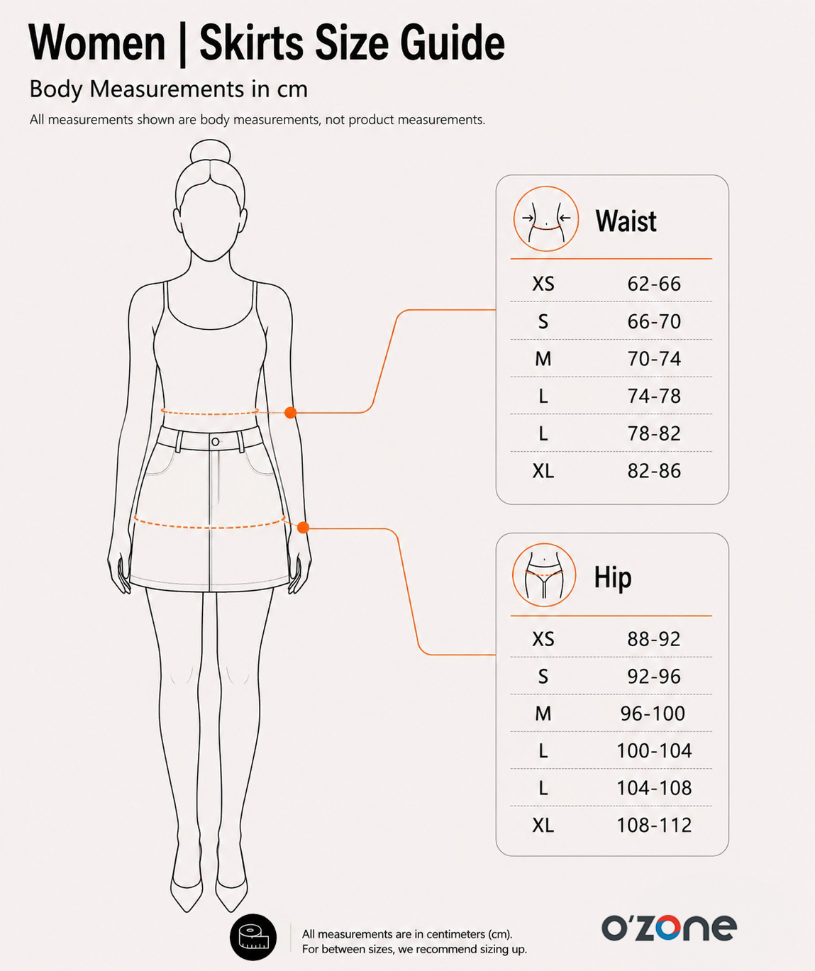 Women | Shorts & Skorts Size Guide