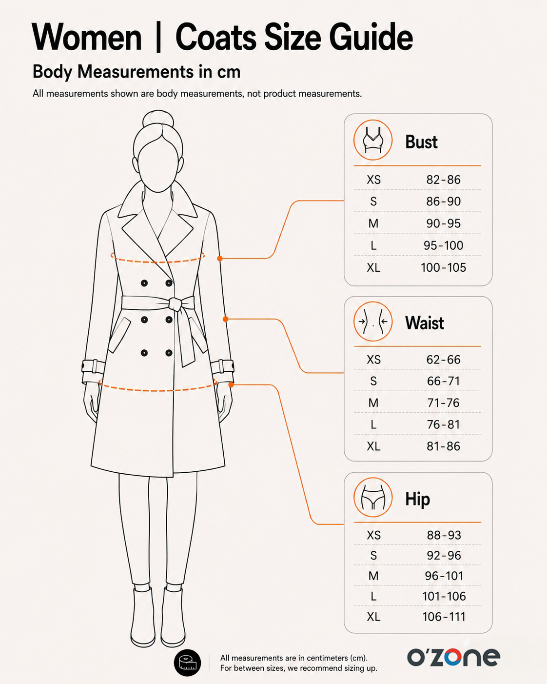 Women | Coats Size Guide