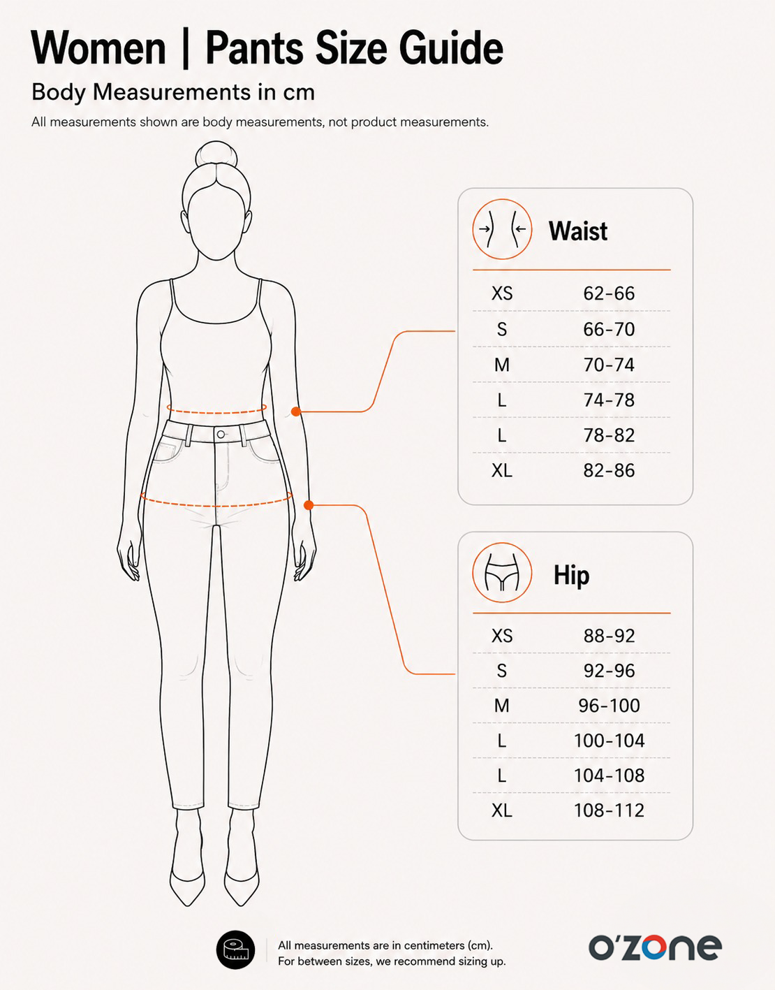 Women | Pants Size Guide