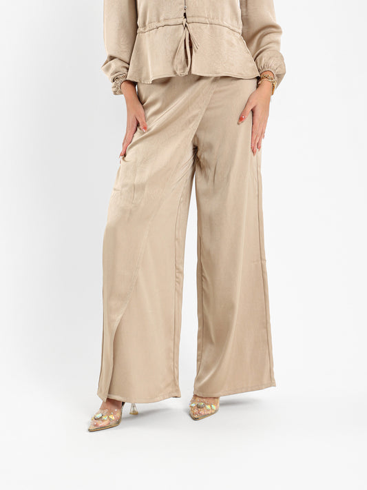 Asymmetric Wide Leg Pants